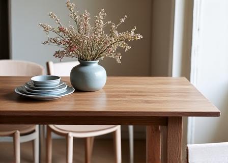 Massivt trebord i spisesalen